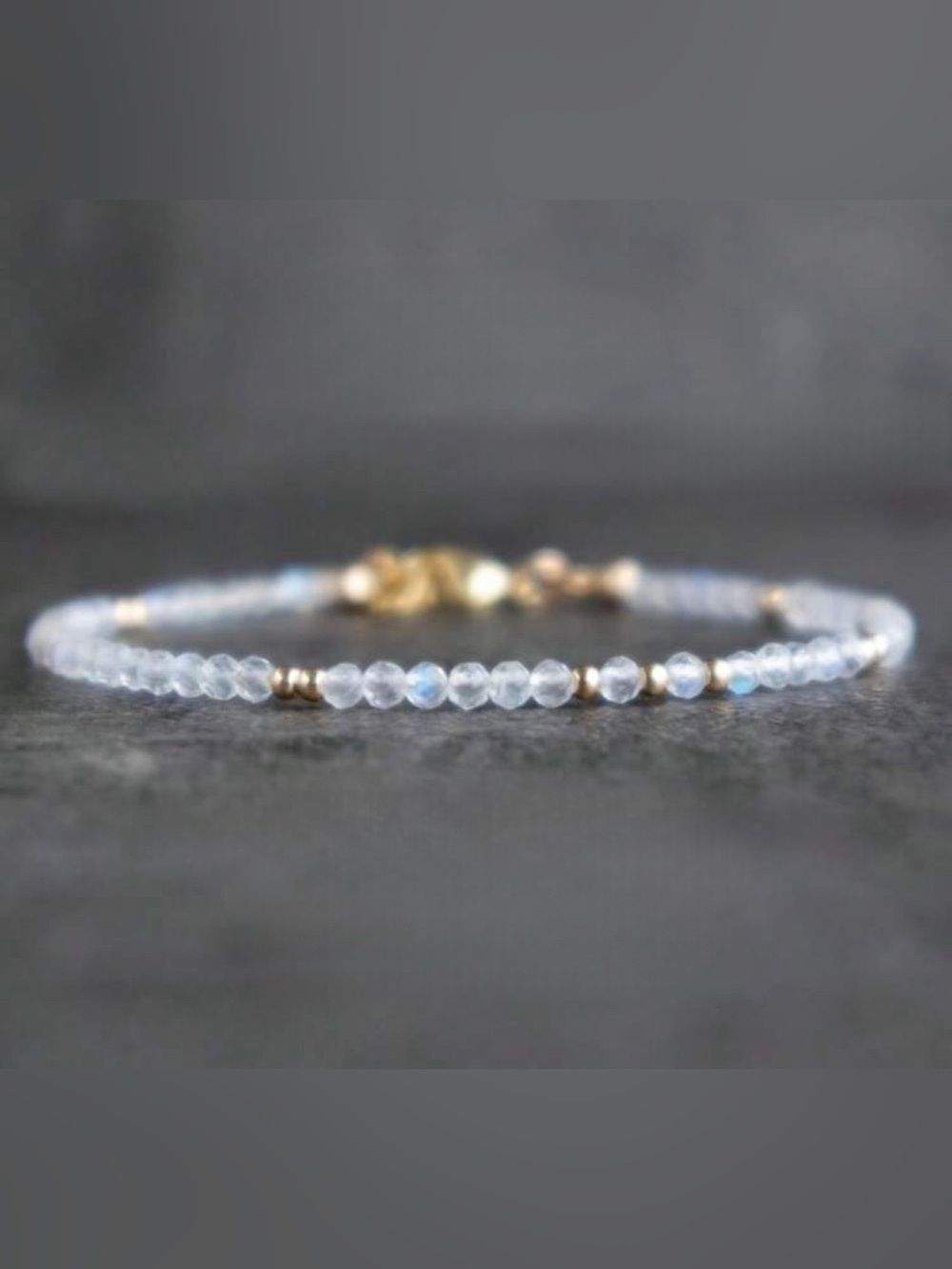 Moonstone Beaded Bracelet #2709